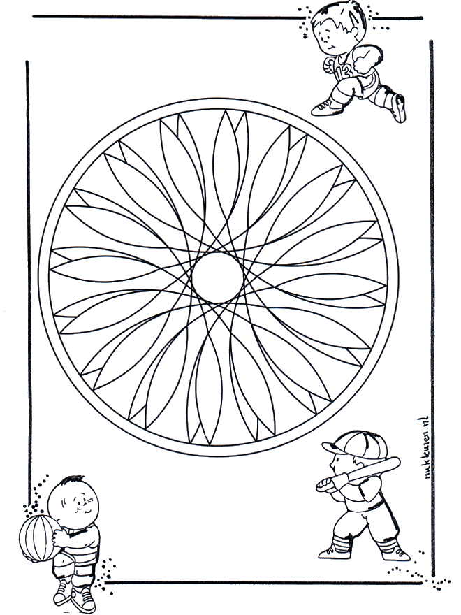 Crianças geo mandala 2 - Mandala de criança