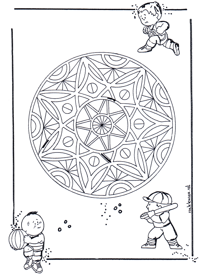 Crianças geo mandala 3 - Mandala de criança