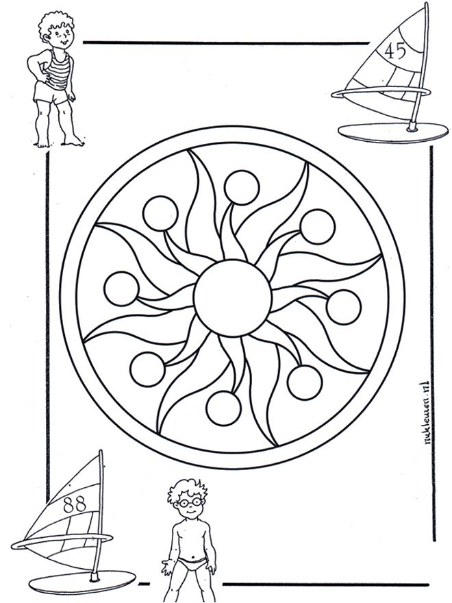 Crianças mandala 1 - Mandala de criança