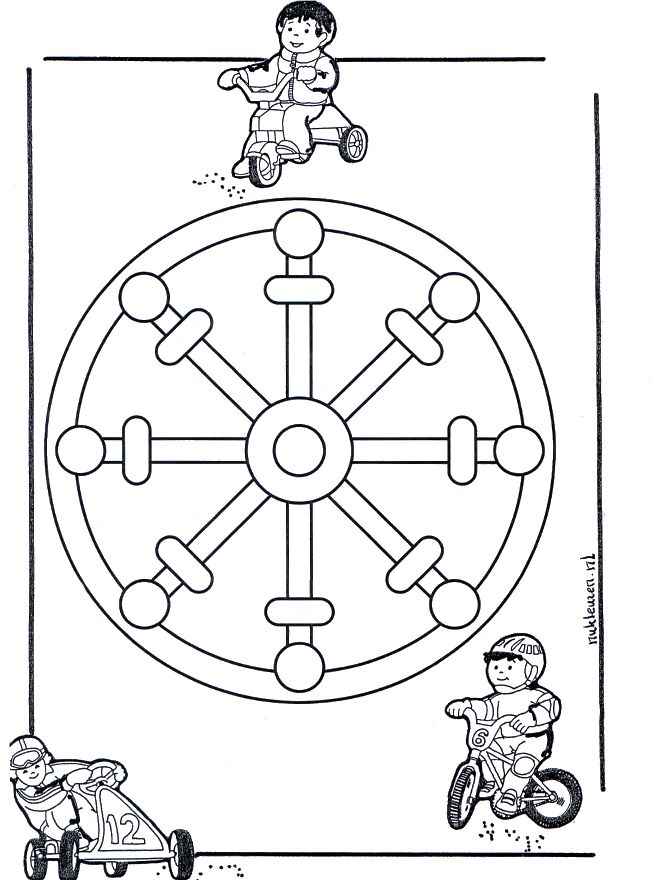 Crianças mandala 11 - Mandala de criança