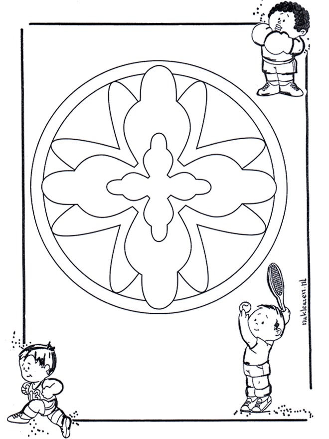 Crianças mandala 16 - Mandala de criança