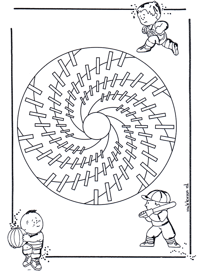 Crianças mandala 18 - Mandala de criança