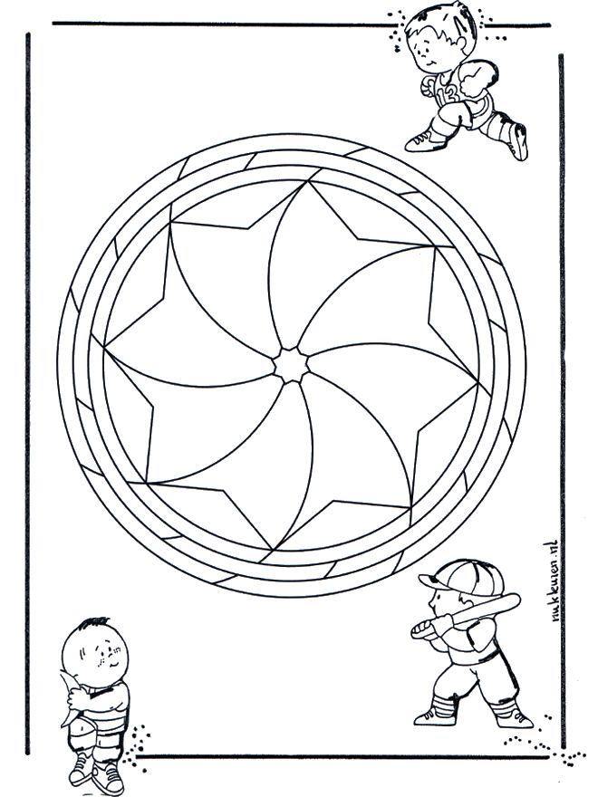 Crianças mandala 19 - Mandala de criança