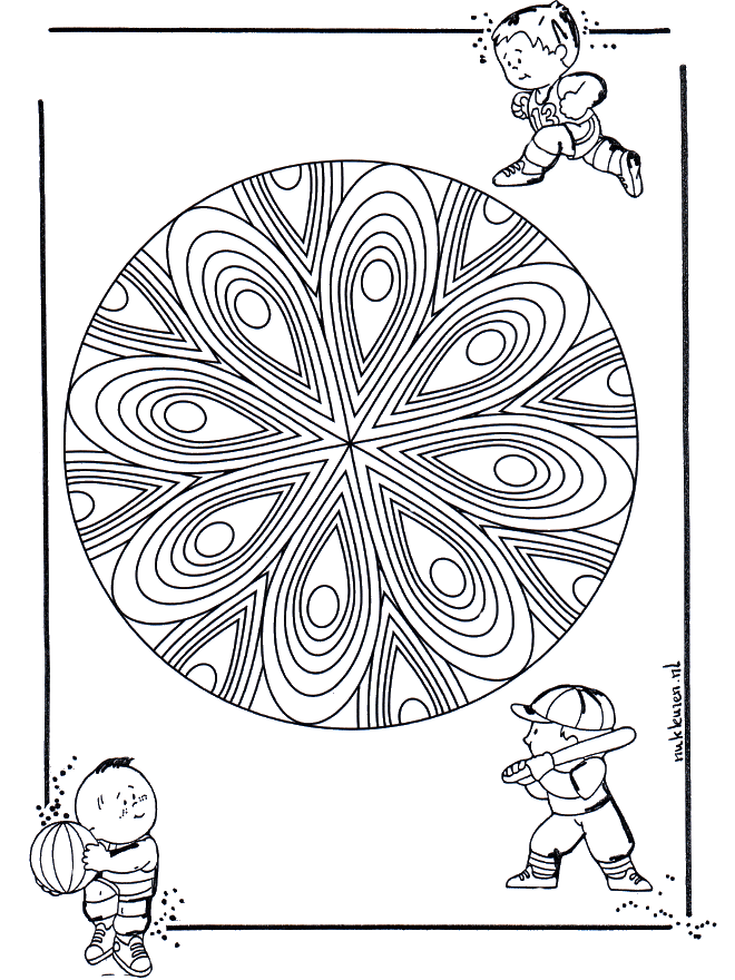 Crianças mandala 20 - Mandala de criança