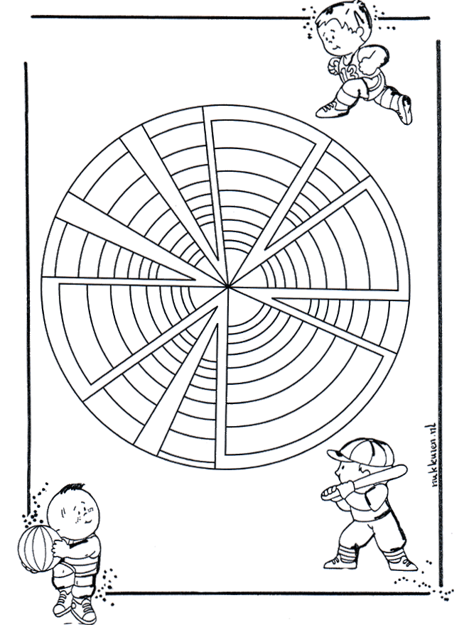 Crianças mandala 22 - Mandala de criança