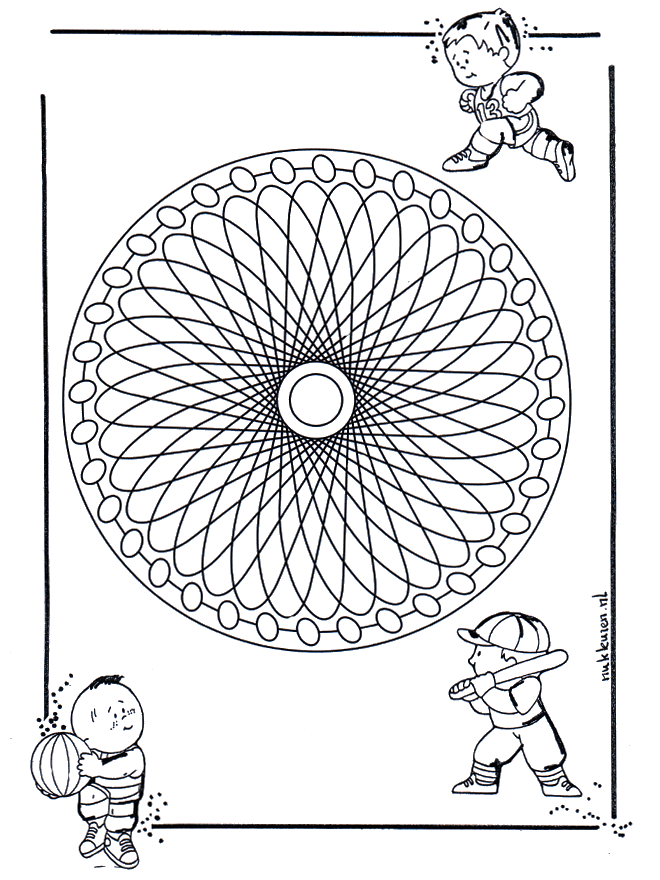 Crianças mandala 23 - Mandala de criança