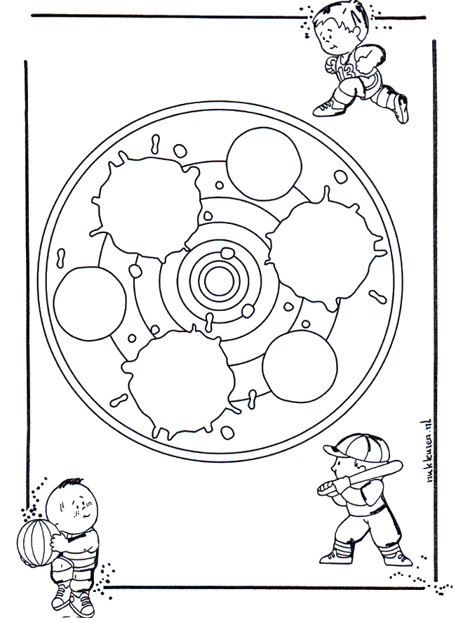 Crianças mandala 24 - Mandala de criança