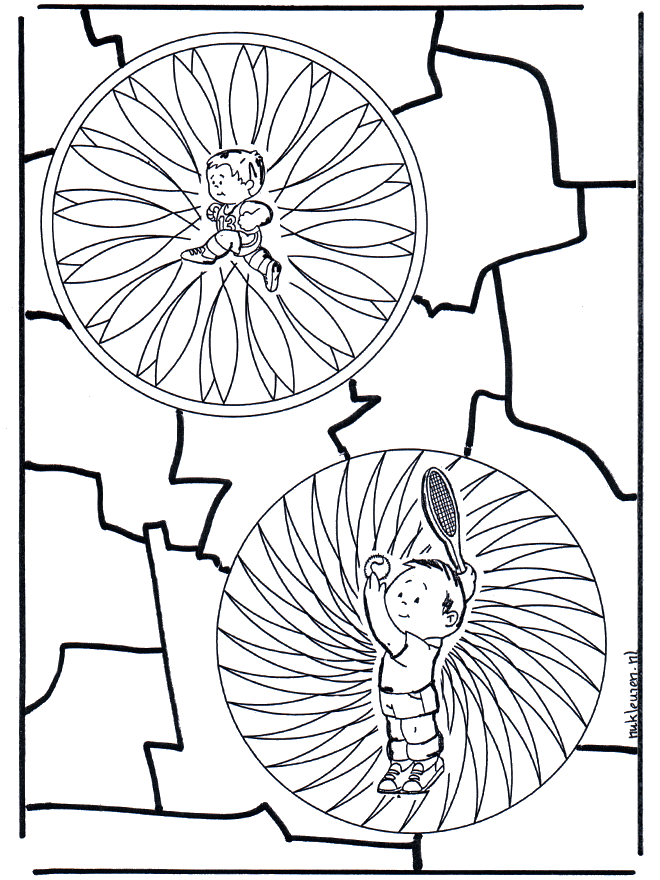 Crianças mandala 25 - Mandala de criança