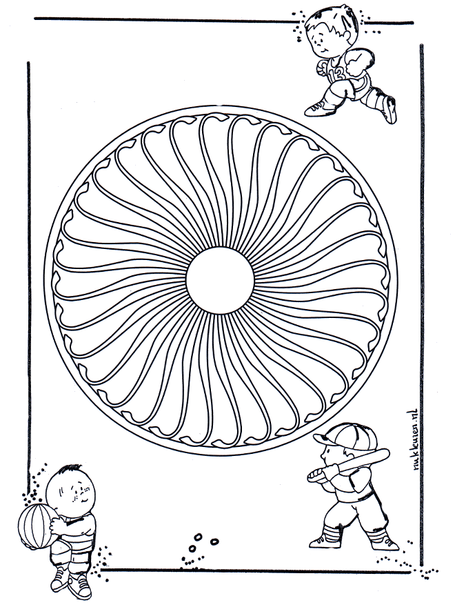 Crianças mandala 27 - Mandala de criança