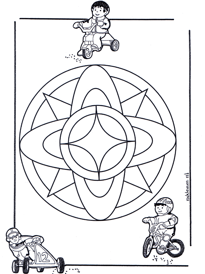 Crianças mandala 7 - Mandala de criança