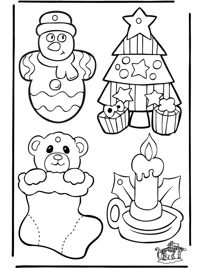 Desenhos de Enfeites de Natal para Colorir - Saber Mais