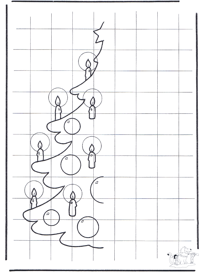 Desenho da árvore de Natal - Ofícios de Natal