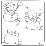 Inverno - Desenho de boneco de neve