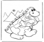 Dino com ovo de Páscoa