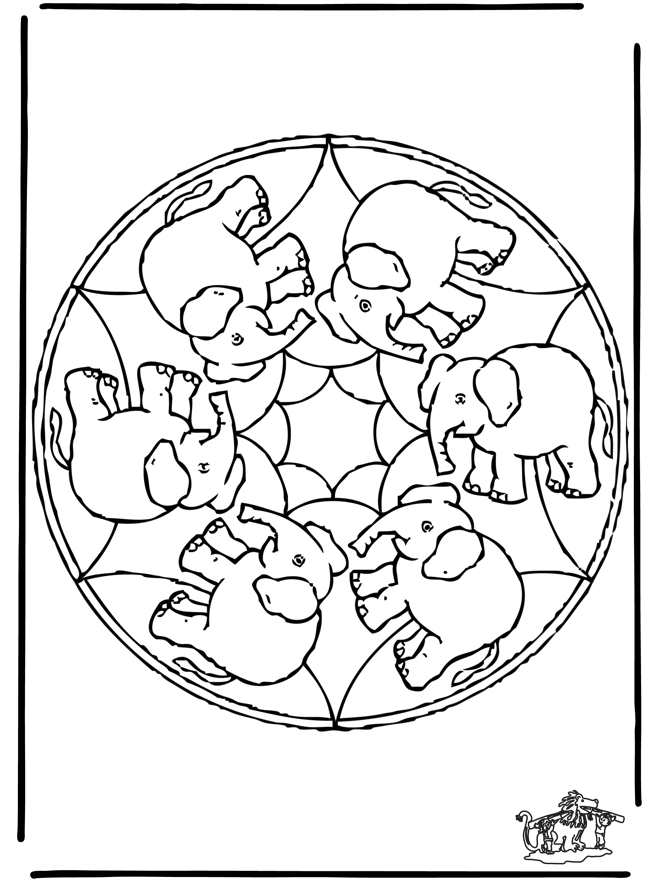 Elefante Mandala - Mandala de animal