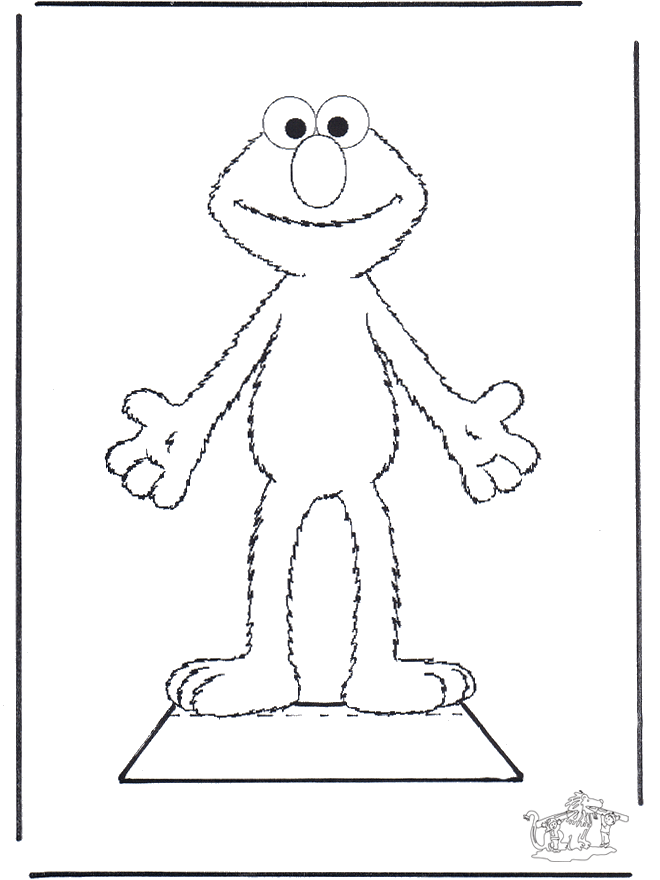 Elmo boneco de papel - Bonecas de papel