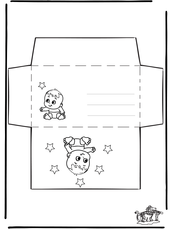 Envelope - Bebé - Escrevendo papel