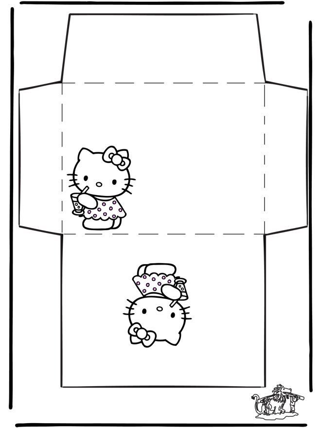 Envelope - Hello Kitty - Escrevendo papel