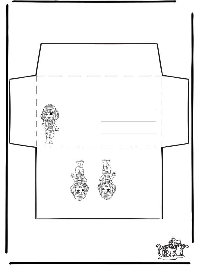 Envelope - Menina - Escrevendo papel
