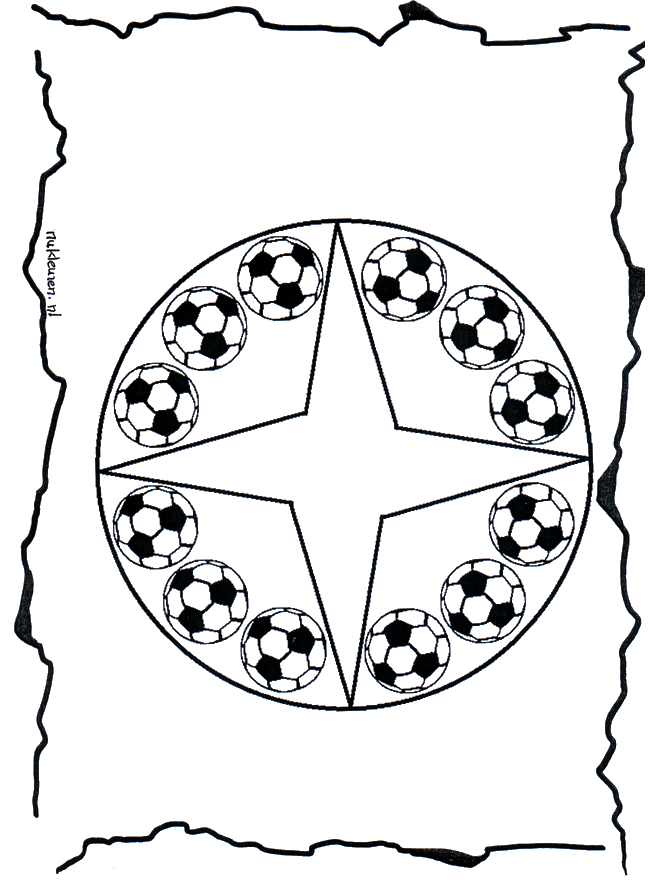 Futebol mandala - Mandala de criança