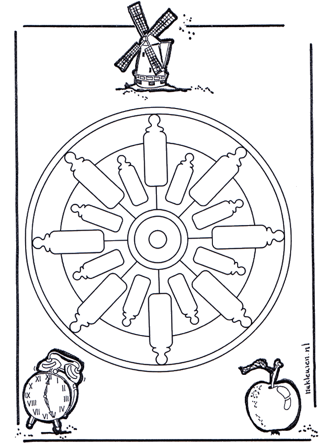 Garrafa mandala - Mandala de criança