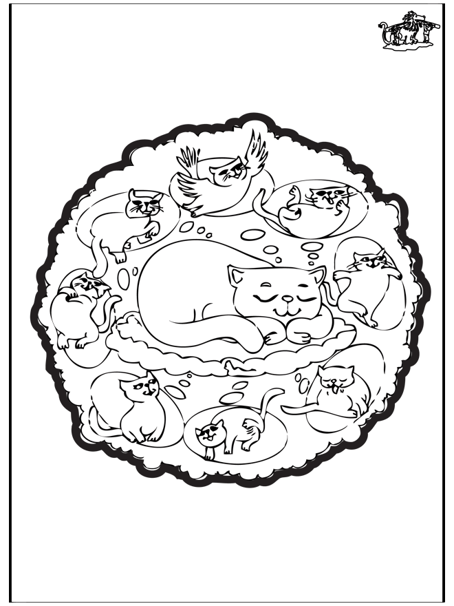 Gatos - Mandala - Mandala de animal