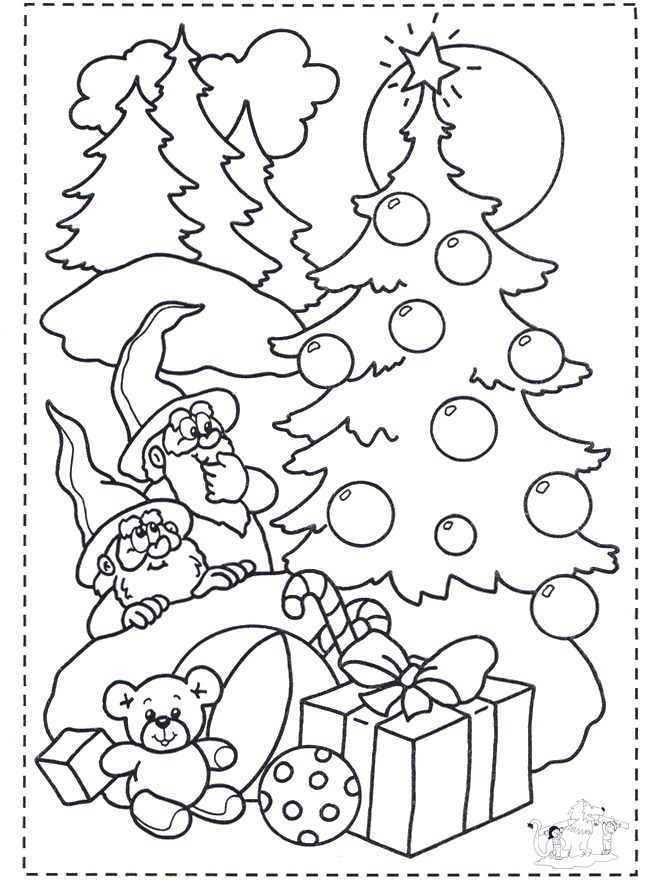 Gnomos e árvore de Natal - Ofícios de Natal