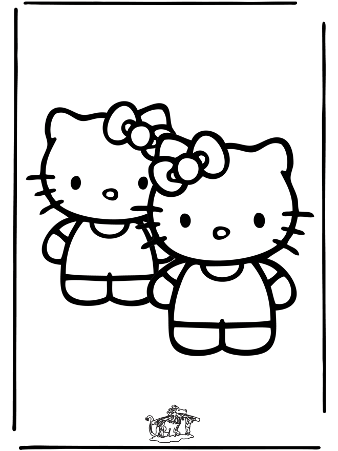 Hello Kitty páginas para colorir para crianças - Hello Kitty