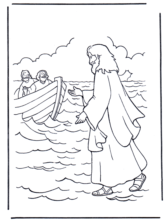 Jesus andando na água - Novo Testamento