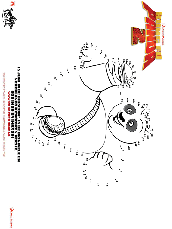 Desenhos do Kung Fu Panda 2 para colorir