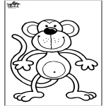Animais - Macaco para colorir