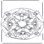 Pinturas Mandala - Mandala com cogumelo