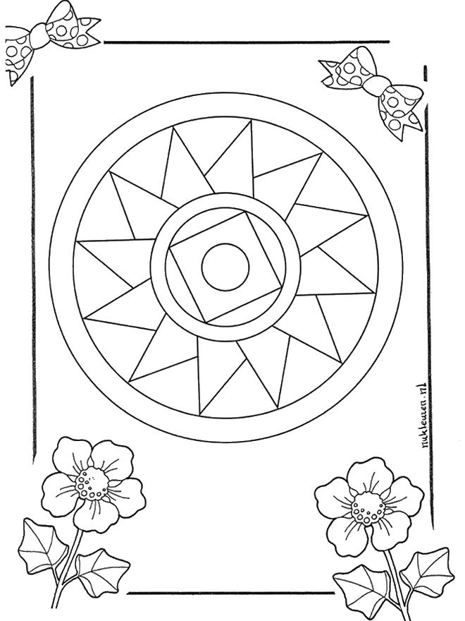 Mandala de recortar  10 - Geo mandala