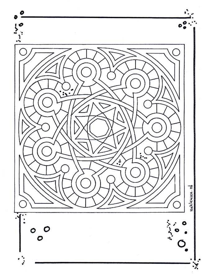 Mandala de recortar  15 - Geo mandala