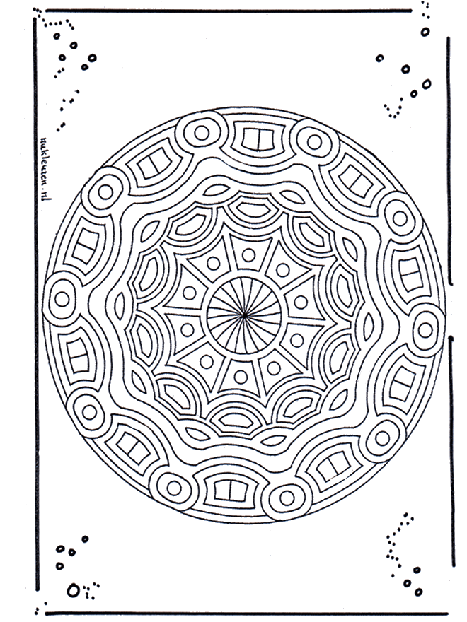 Mandala de recortar  16 - Geo mandala