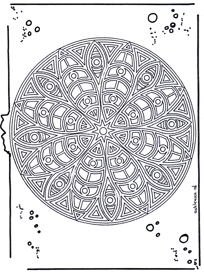 Mandala de recortar  17 - Geo mandala