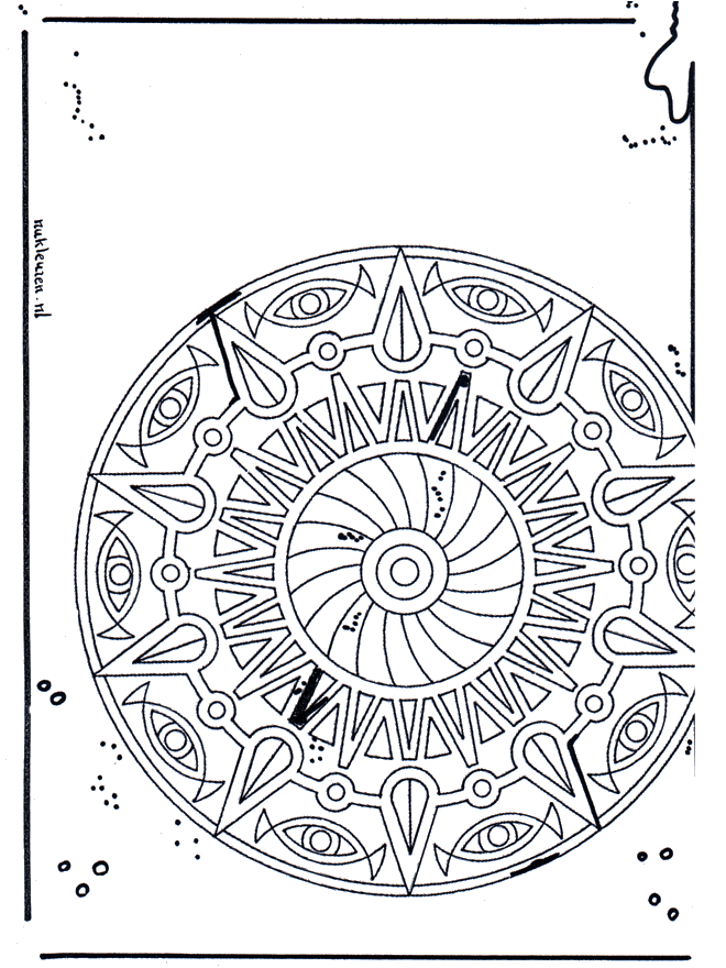 Mandala de recortar 21 - Geo mandala