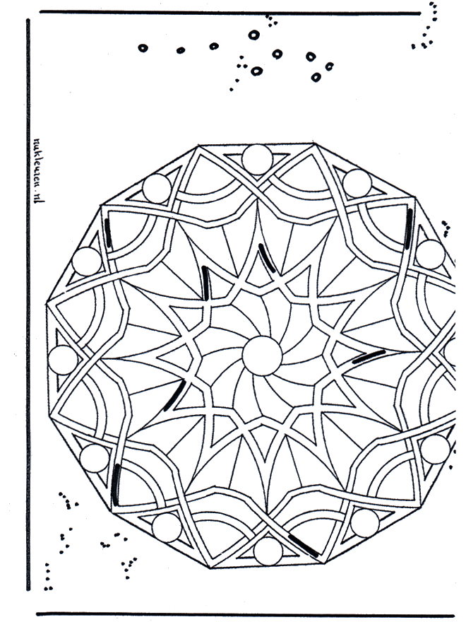 Mandala de recortar 22 - Geo mandala