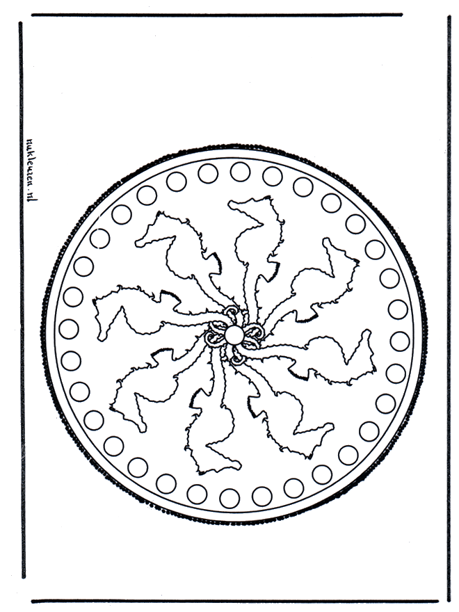 Mandala de recortar 23 - Geo mandala