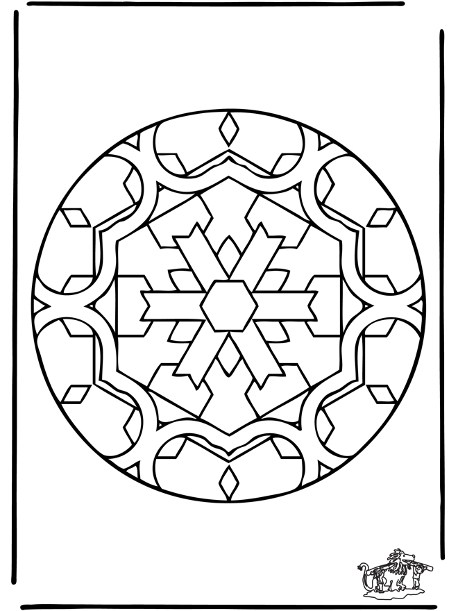 Mandala de recortar 35 - Geo mandala