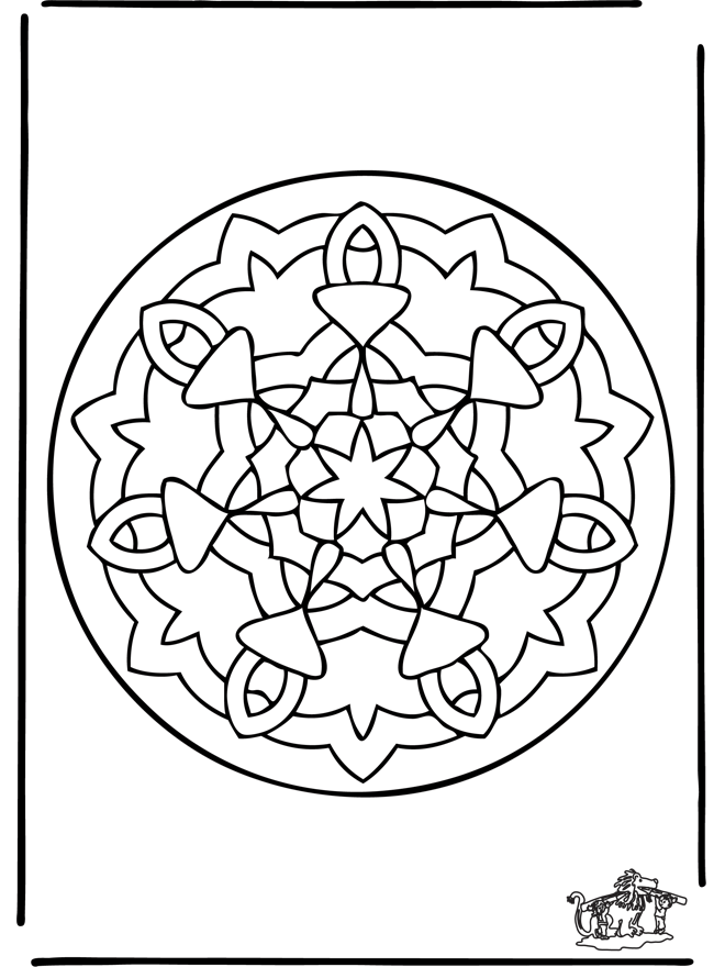 Mandala de recortar 36 - Geo mandala