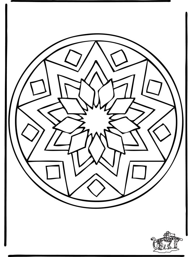 Mandala de recortar 39 - Geo mandala