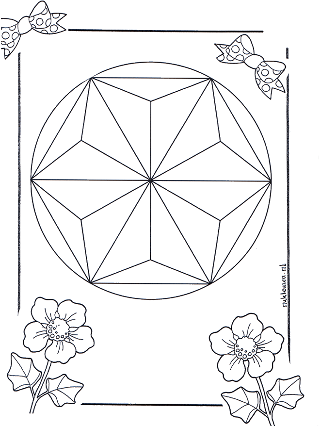 Mandala de recortar  6 - Geo mandala