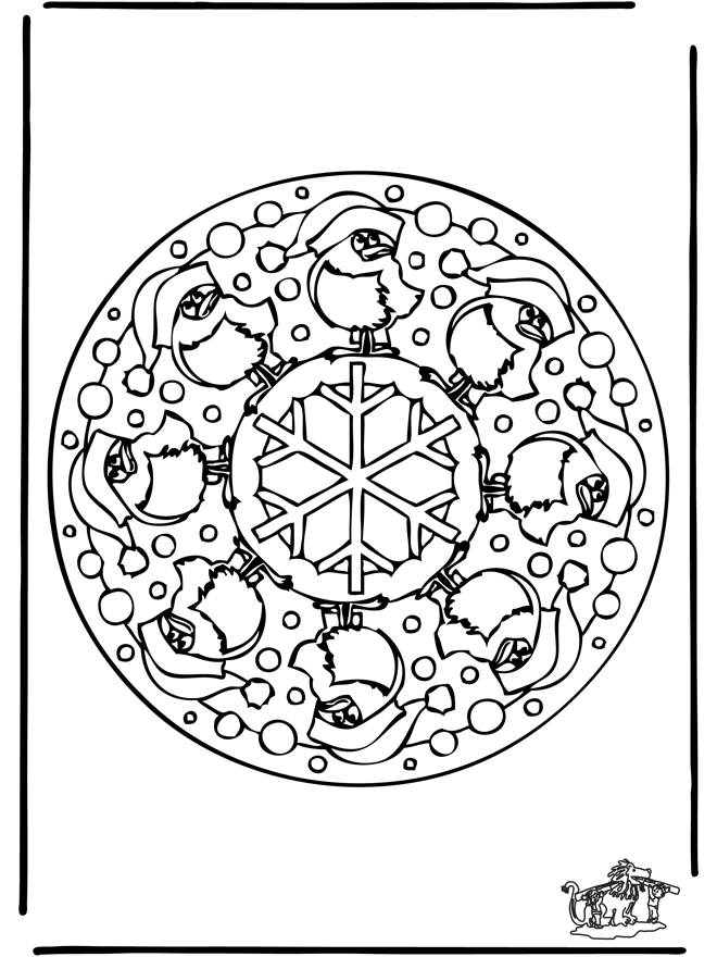 Mandala - inverno 1 - Pintando o Natal