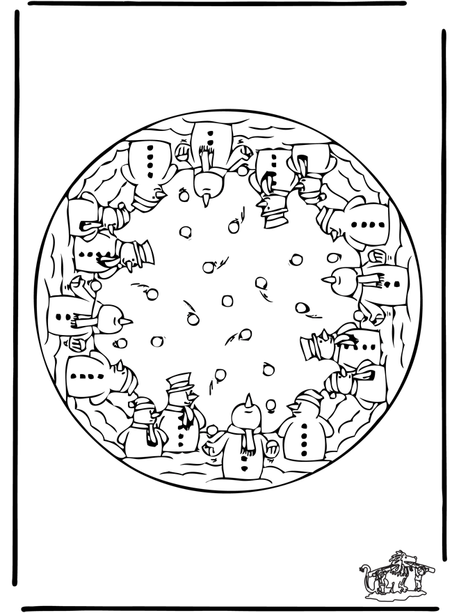 Mandala - inverno 2 - Pintando o Natal