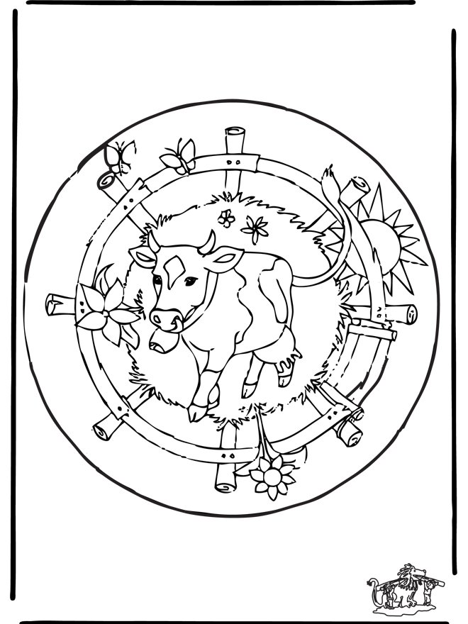 Mandala - Vaca - Mandala de animal
