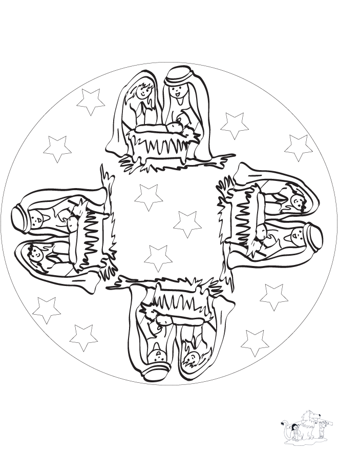 Menino Jesus mandala - Mandala de criança