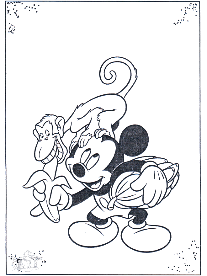 Mickey e macaco - Disney