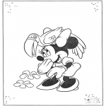 Personagens de banda desenhada - Mickey e papagaio