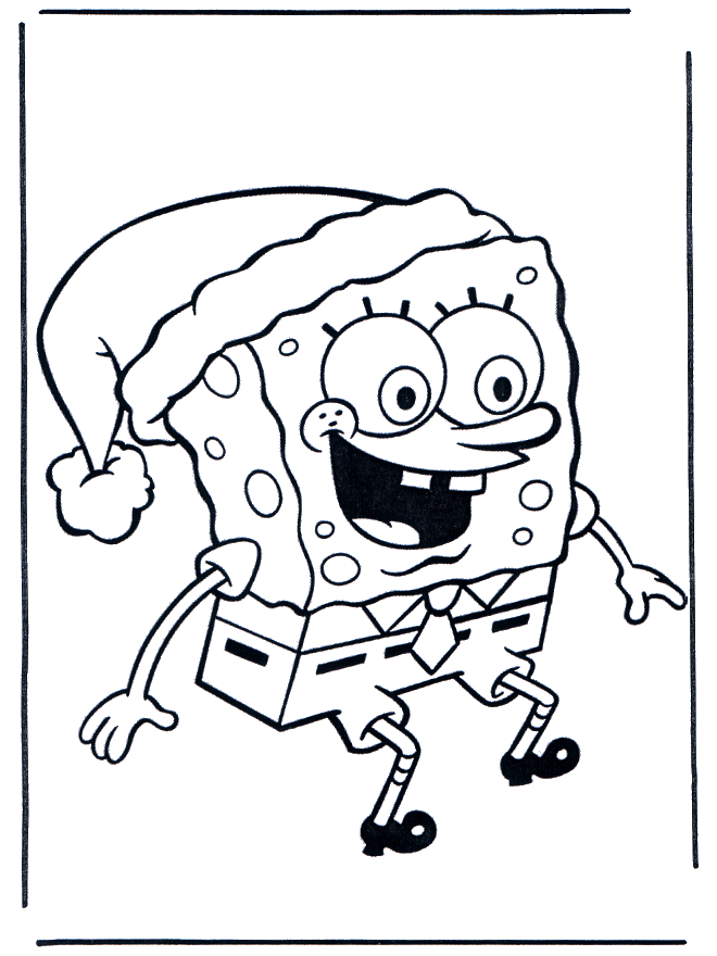 Natal Bob Esponja  - Pintando o Natal